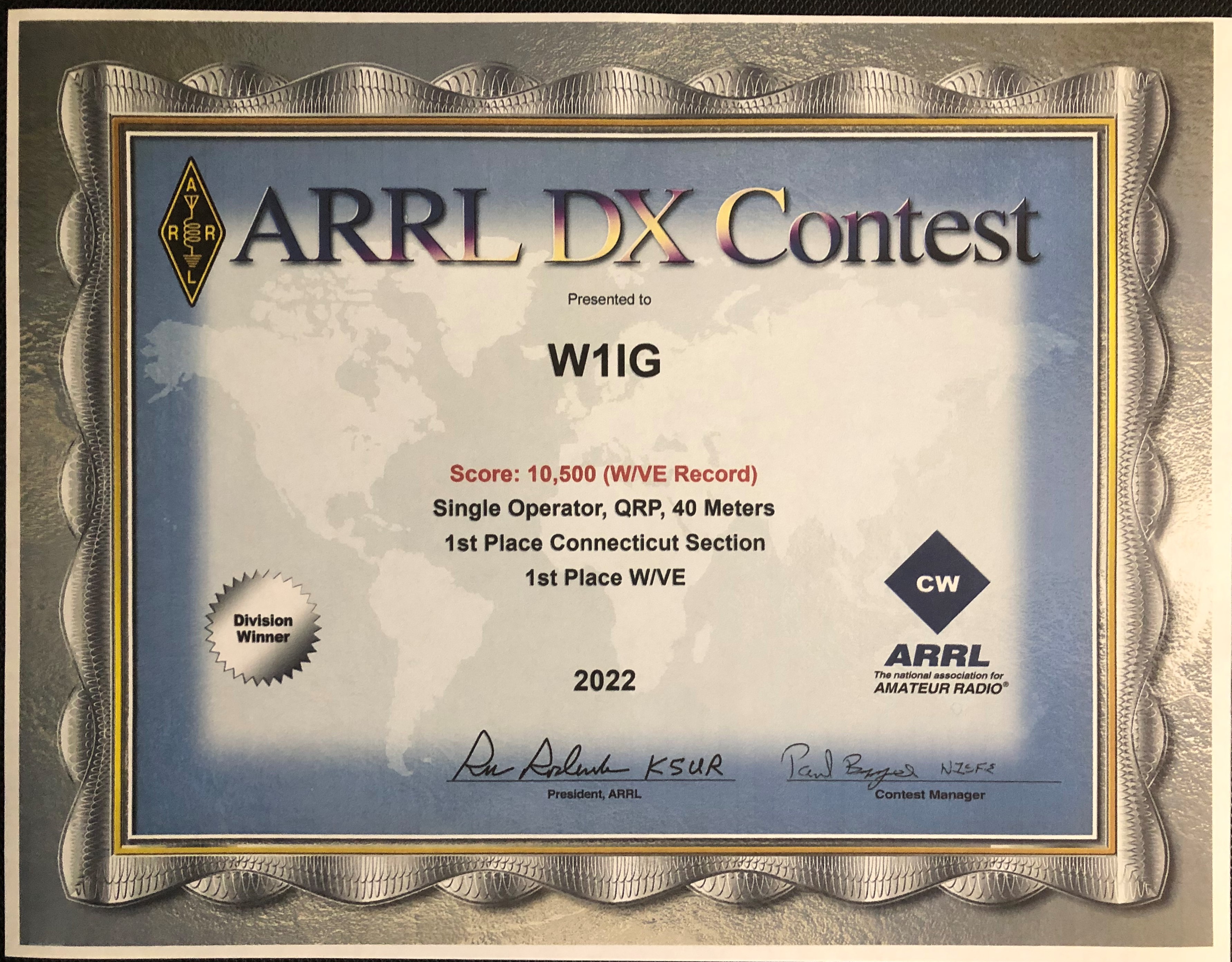 2022 ARRL DX CW